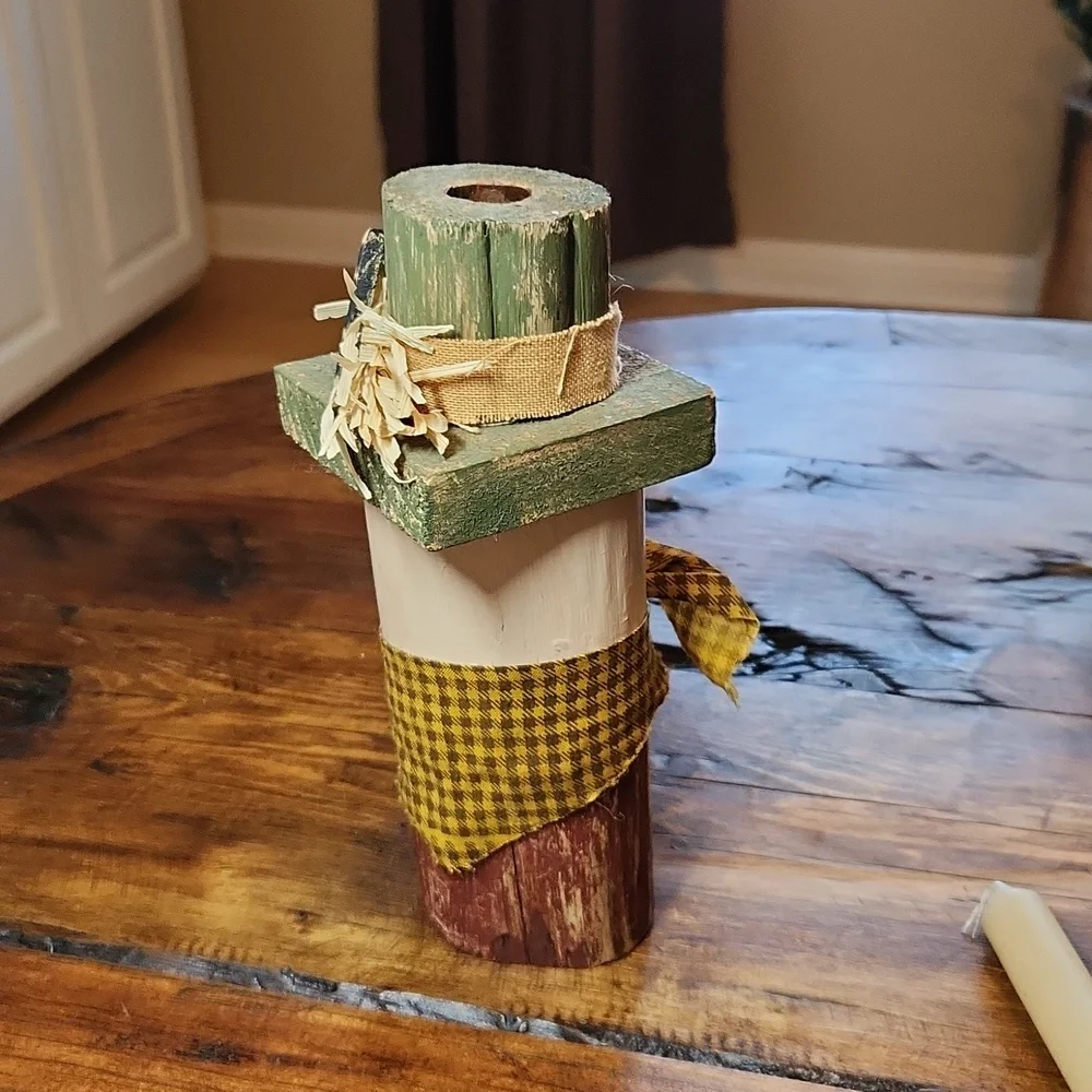 🚦3for$15🚦Primitives Scarecrow Candleholder